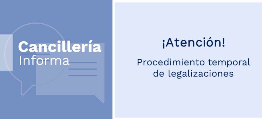 Procedimiento temporal de legalizaciones en 2021
