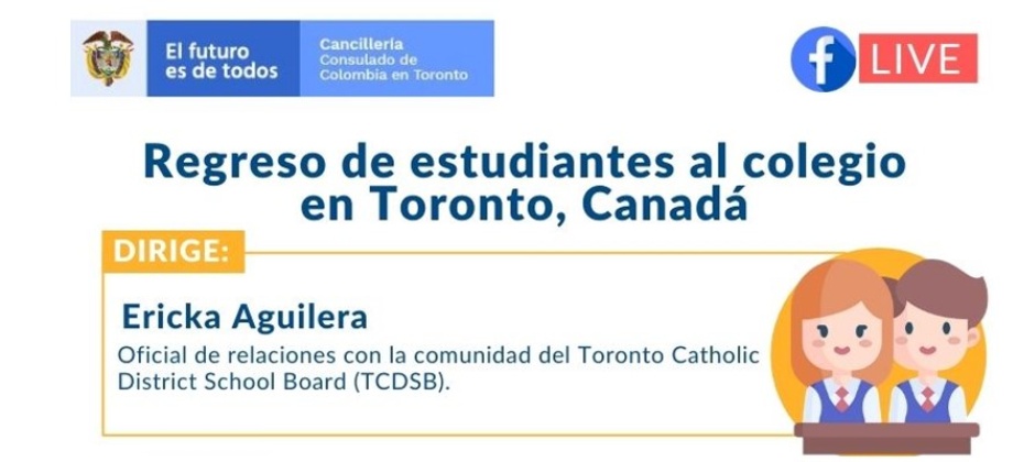 Participe del Facebook Live: Regreso de estudiantes al colegio el miércoles 2 de septiembre  de 2020