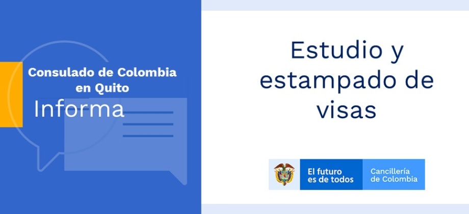 Estudio y estampado de visas