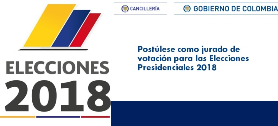 Postúlese como jurado de votación para las Elecciones Presidenciales