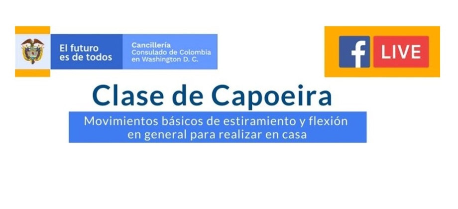 Consulado de Colombia en Washington invita a la clase virtual de capoeira 