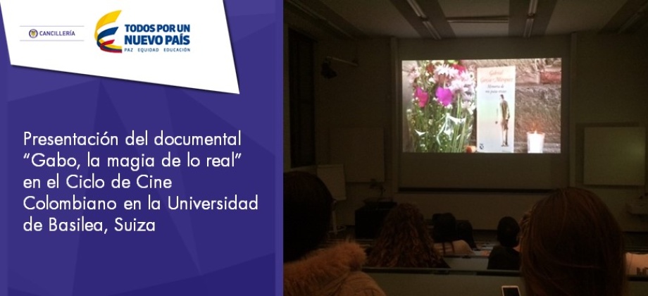 Presentación del documental “Gabo, la magia de lo real” en el Ciclo de Cine Colombiano en la Universidad de Basilea