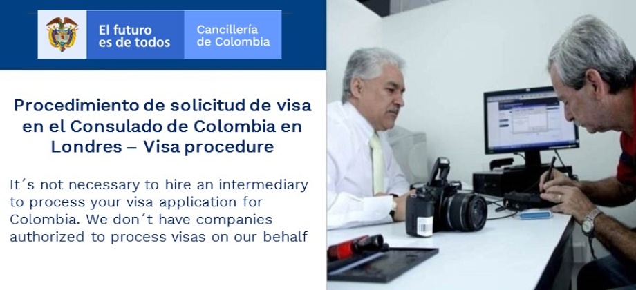 Procedimiento de solicitud de visas en el Consulado de Colombia en Londres 