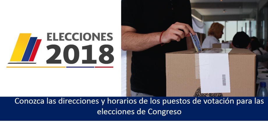 Conozca las direcciones y horarios de los puestos de votación para elecciones de Congreso