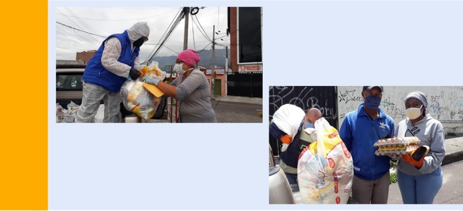 El Consulado General de Colombia en Quito en colaboración con el Servicio Jesuita a Refugiados-SRJ Ecuador entregó mercados para atender a los colombianos afectados porel COVID-19