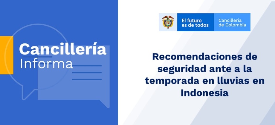 Recomendaciones de seguridad ante a la temporada en lluvias en Jakarta, Indonesia