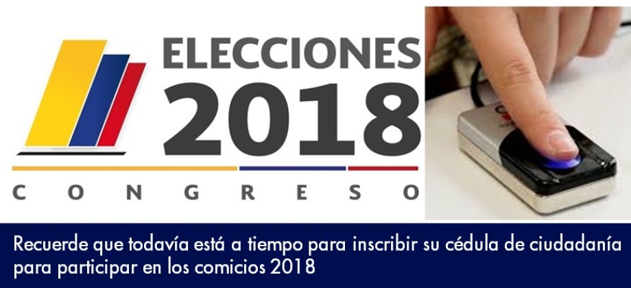 Recuerde que todavía está a tiempo para inscribir su cédula de ciudadanía para participar en los comicios del 2018