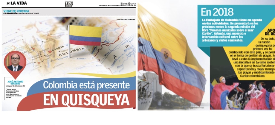 La Embajada y el Consulado de Colombia en República Dominicana destacan el artículo “Colombia está presente en Quisqueya” publicado por el Listín Diario