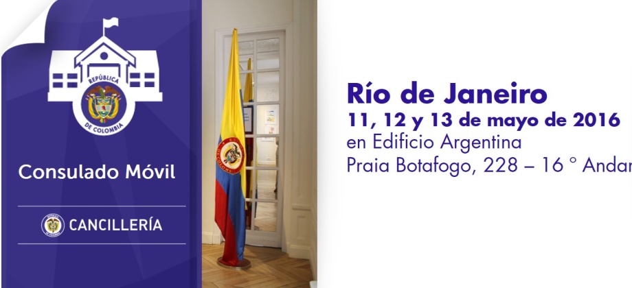 El Consulado de Colombia en Sao Paulo estará con su unidad móvil en Río de Janeiro del 11 al 13 de mayo de 2016