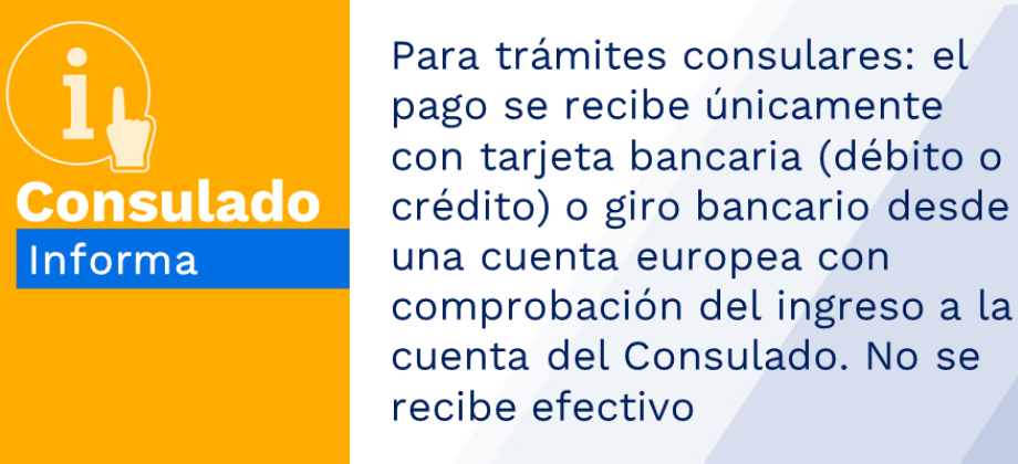 Procedimiento de pago para trámites consulares