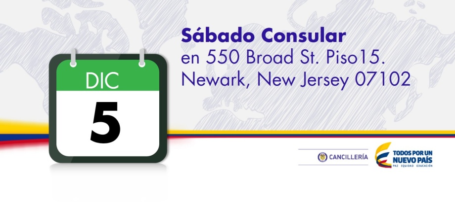 El Consulado de Colombia en Newark realizará un Sábado Consular el próximo 5 de diciembre