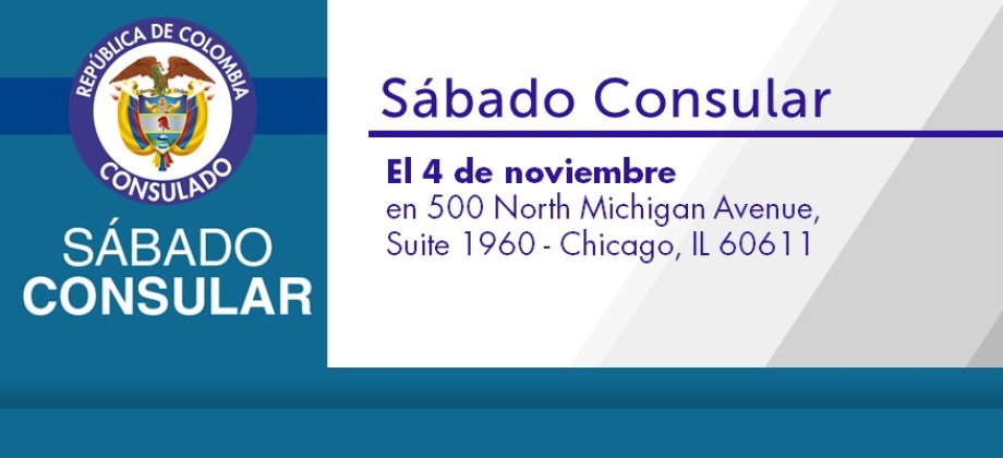 Sábado Consular el 4 de noviembre de 2017 en la sede del Consulado de Colombia en Chicago