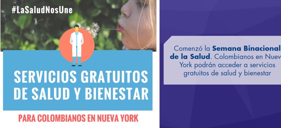 Comenzó la Semana Binacional de la Salud. Colombianos en Nueva York podrán acceder a servicios gratuitos de salud y bienestar