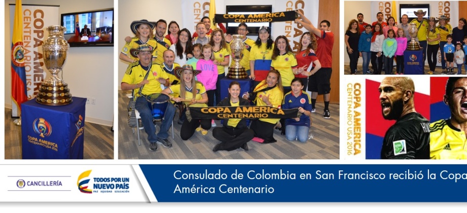 Consulado de Colombia en San Francisco recibió la Copa América Centenario