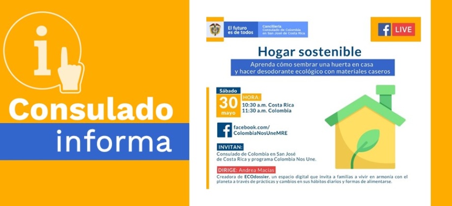 Hogares sostenibles: Aprenda cómo sembrar una huerta en casa y hacer desodorante ecológico. Taller para niños y padres sábado 30 de mayo