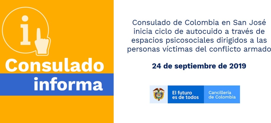 Consulado de Colombia en San José inicia ciclo de autocuido a través de espacios psicosociales dirigidos a las personas víctimas del conflicto armado