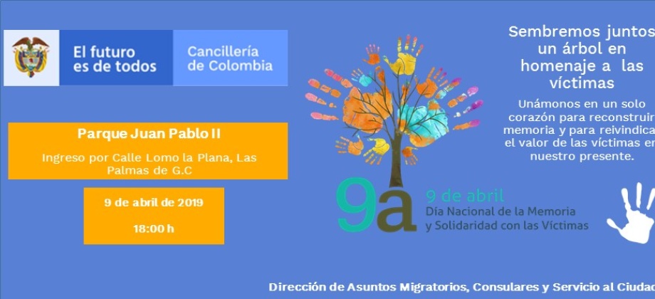 El Consulado de Colombia en Las Palmas de Gran Canaria conmemora el Día Nacional de la Memoria y la Solidaridad con las Víctimas 