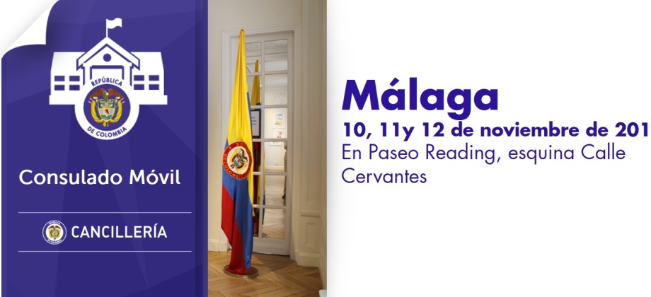 Consulado de Colombia en Sevilla estará con su unidad móvil en Málaga, del 10 al 12 de noviembre de 2016