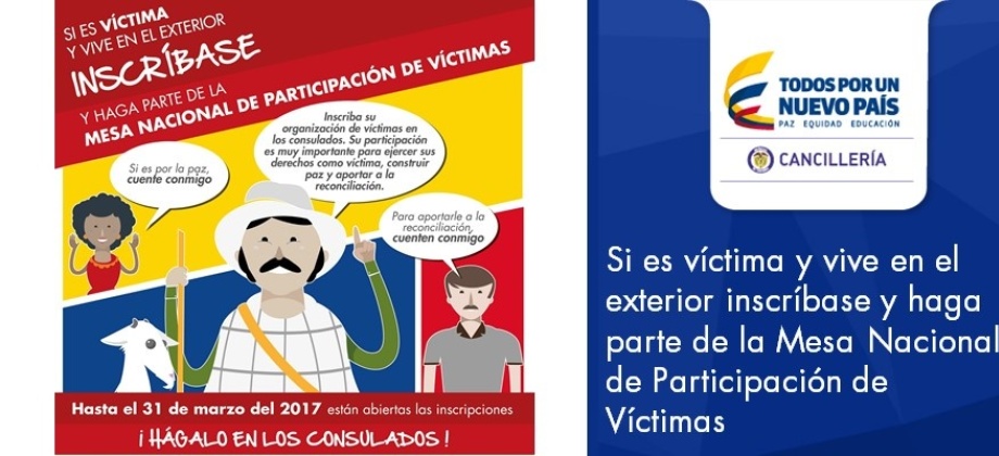  Elección de Representantes de las Víctimas en el Exterior 2017