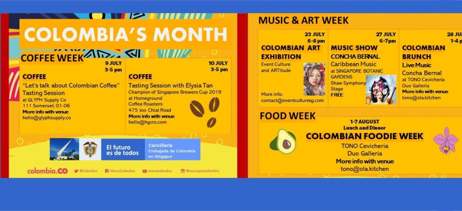 La Embajada en Singapur celebra el Mes de Colombia y el inicio del año del Bicentenario