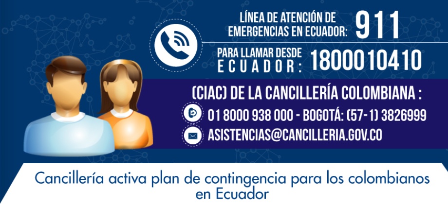 Cancillería activa plan de contingencia para los colombianos en Ecuador