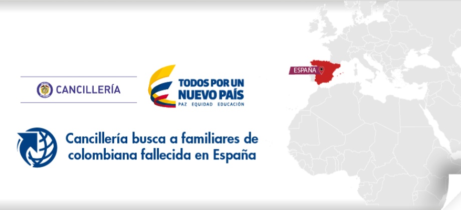 Cancillería busca a familiares de colombiana fallecida en España