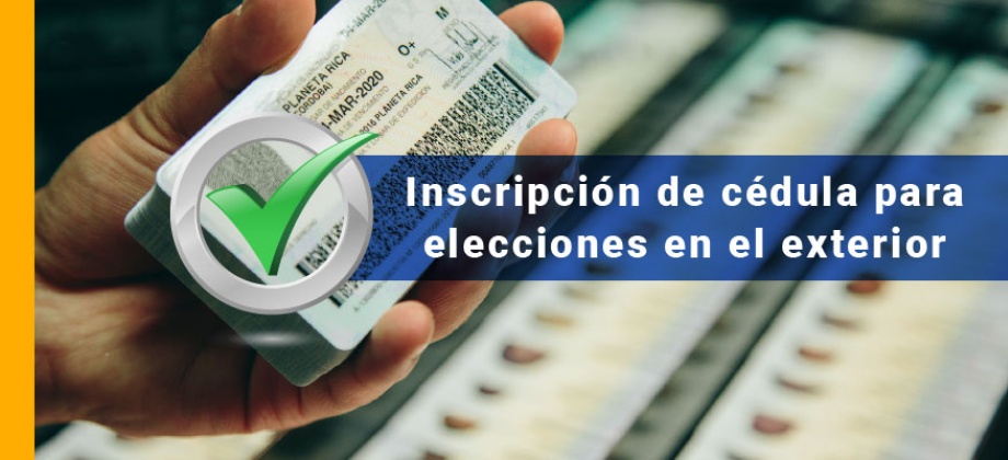 Inscripción de cédulas de ciudadanía para votar en elecciones 