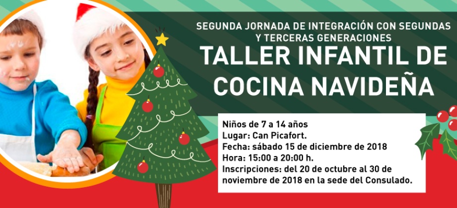 Segunda jornada de integración con segundas y terceras generaciones con el taller infantil de cocina navideña
