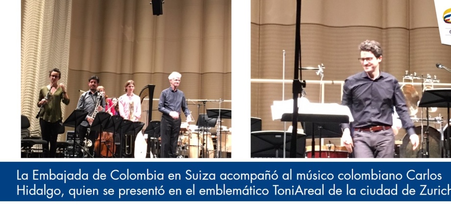 Embajada de Colombia en Suiza acompañó al músico colombiano Carlos Hidalgo, quien se presentó en el emblemático ToniAreal de la ciudad de Zurich