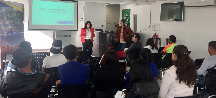 Primera Jornada de Socialización sobre el Proceso de Participación Efectiva de las Víctimas en el Exterior se realizó en la sede del Consulado de Colombia 