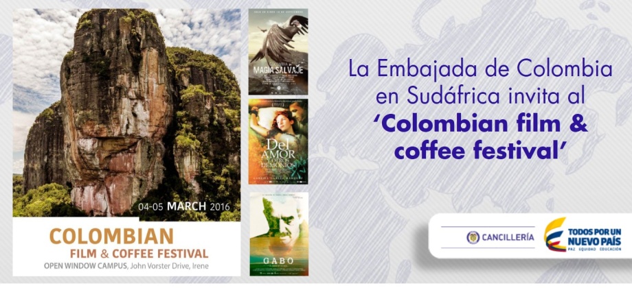 La Embajada de Colombia en Sudáfrica invita al ‘Colombian film & coffee festival’