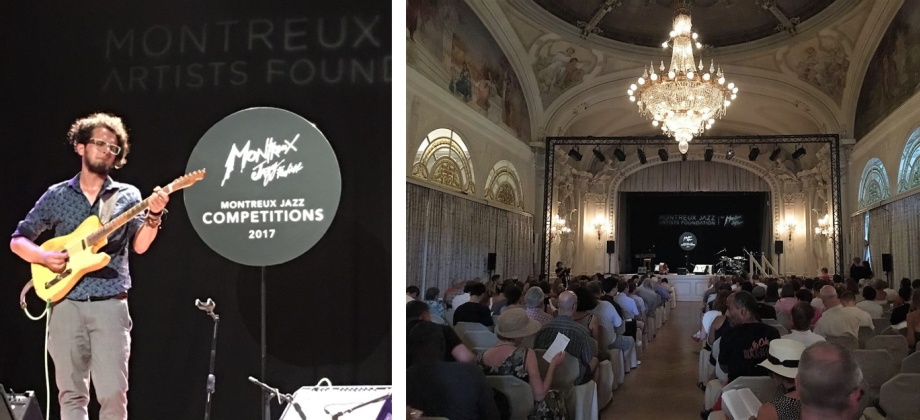 Embajada de Colombia en Suiza acompañó a colombiano en la final del concurso de guitarra eléctrica de Fundación Festival del Jazz de Montreux