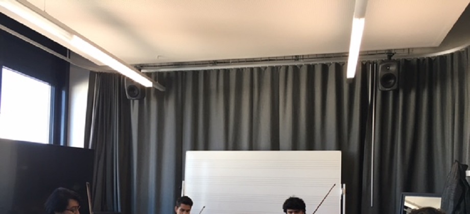 La Embajada de Colombia en Suiza acompañó ensayo del cuarteto colombiano 'Abad'