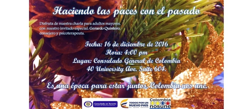 Tarde cultural y de bienestar para colombianos de la tercera edad el en Consulado de Colombia 