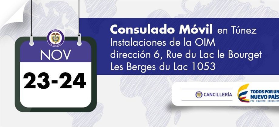 El Consulado Móvil estará en la ciudad de Túnez los días 23 y 24 de noviembre