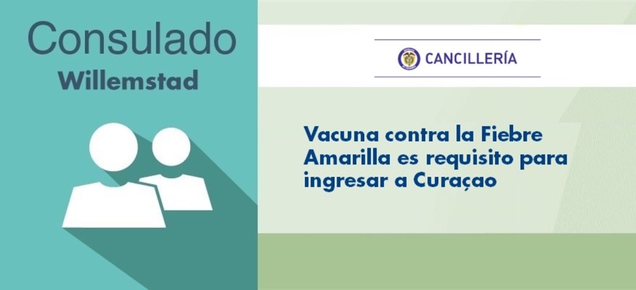Vacuna contra la Fiebre Amarilla es requisito para ingresar a la Isla Curaçao