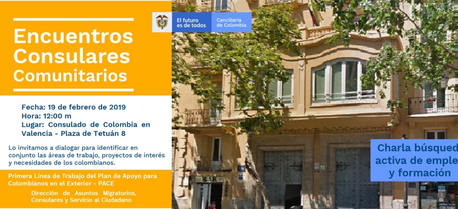 Encuentro comunitario en el Consulado de Colombia en Valencia – España