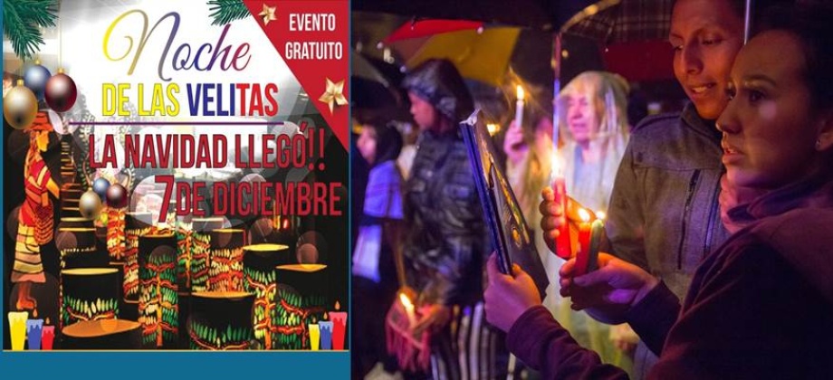 Consulado de Colombia en Quito invita a la celebración de la Noche de las Velitas el 7 de diciembre 