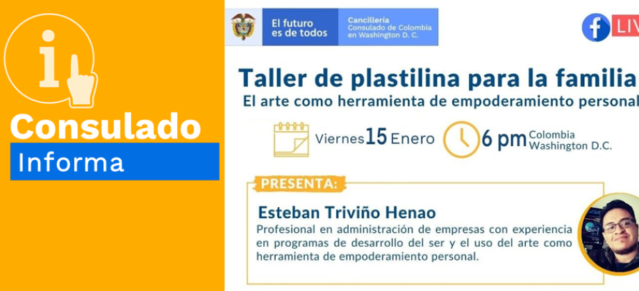 Facebook Live: "Taller de plastilina para toda la familia", el próximo viernes