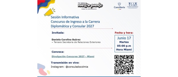 Participa en la sesión sobre el Concurso de Ingreso a la Carrera Diplomática y Consular 2027