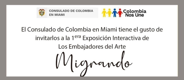 Consulado de Colombia en Miami invita a la Noche de Galería que se realizará el 15 de junio