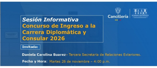 El Consulado de Colombia en Miami realizará una sesión informativa del Concurso de Ingreso a la Carrera Diplomática