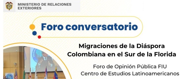 Foro sobre migraciones de la diáspora colombiana en el sur de la Florida