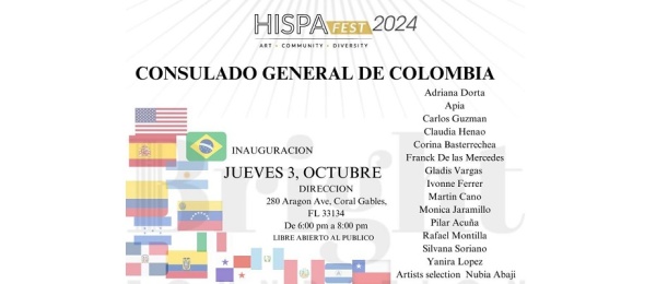 El Consulado de Colombia en Miami invita a la comunidad colombiana del sur de la Florida a la inauguración del Hispafest 2024