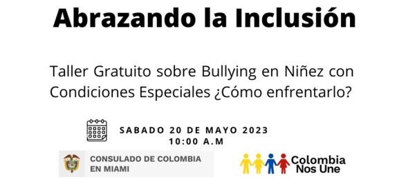 Participa del taller gratuito sobre Bullying en niñez con condiciones especiales del 20 de mayo
