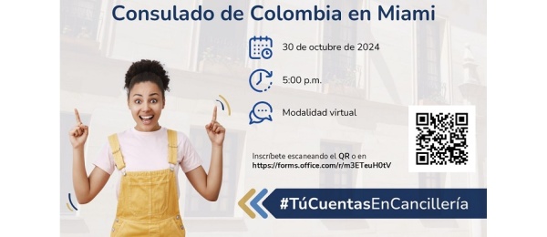 Inscríbete a nuestra rendición de cuentas en el Consulado de Colombia en Miami