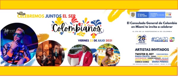 El Consulado de Colombia en Miami invita a los connacionales a conmemorar el Día de la Independencia